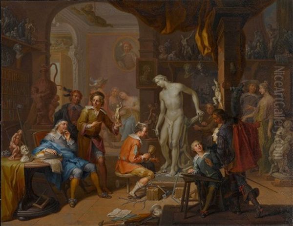 Bildhaueratelier Oil Painting by Frans Christoph Janneck