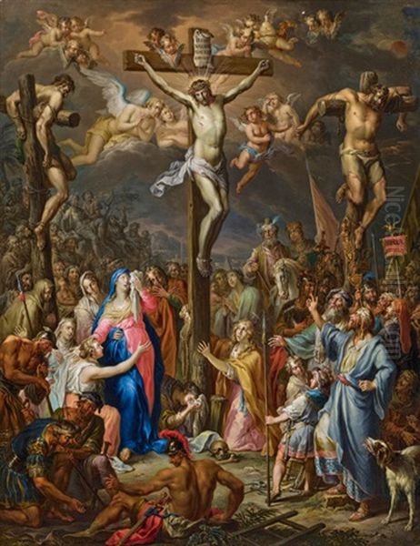 Kreuzigung Christi Oil Painting by Frans Christoph Janneck