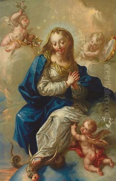 Maria, Spiegel Der Gottlichen Weisheit Oil Painting by Frans Christoph Janneck