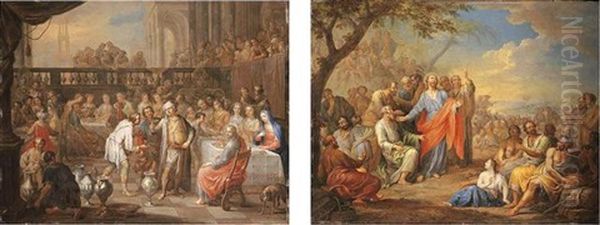 The Marriage At Cana Oil Painting by Frans Christoph Janneck