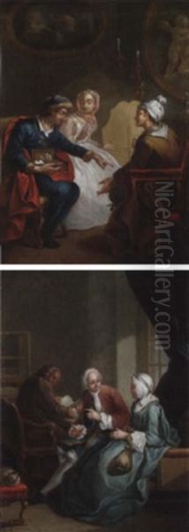 Interieurszene Oil Painting by Frans Christoph Janneck