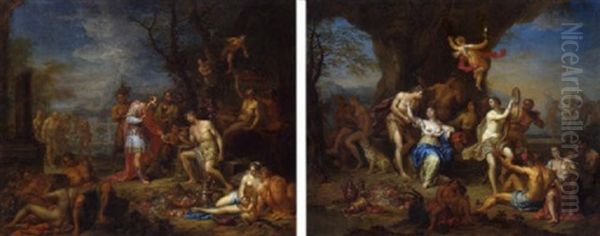 Bacchus Und Midas Oil Painting by Frans Christoph Janneck