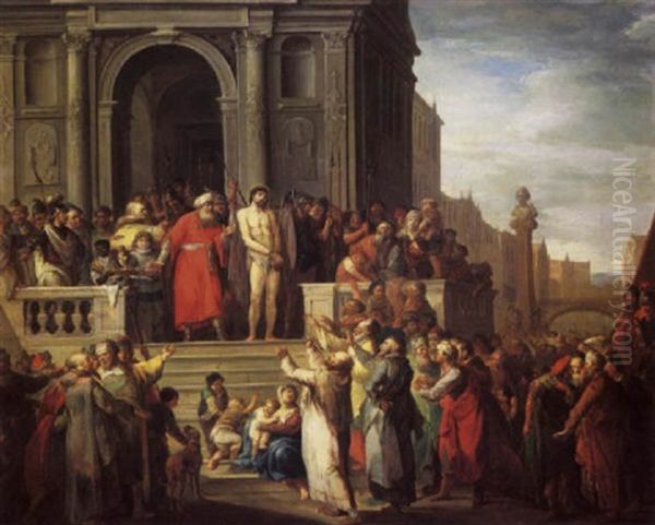 Christ Presented To The People Oil Painting by Frans Christoph Janneck