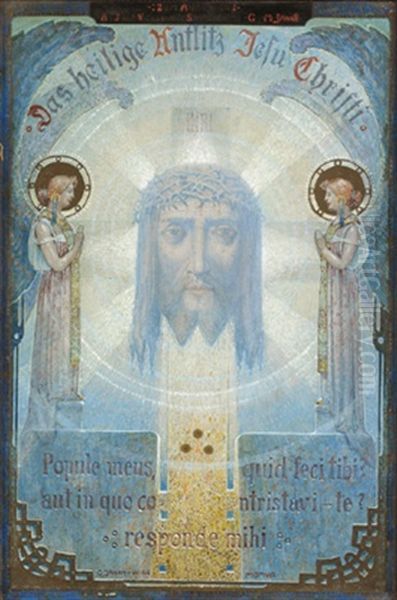 Das Heilige Antlitz Jesu Christi Oil Painting by Georg Janny