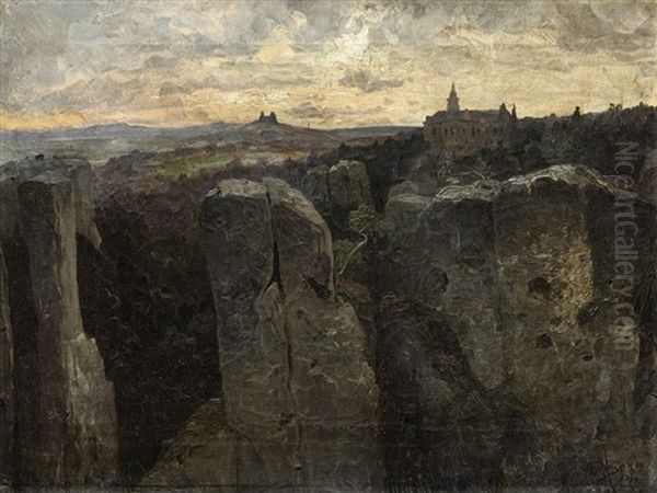 Hruba Skala Oil Painting by Vaclav Jansa