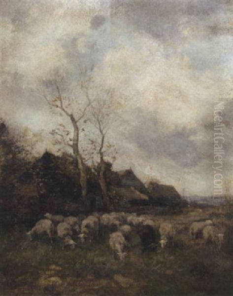 Tending To The Sheep Oil Painting by Willem George Frederik Jansen