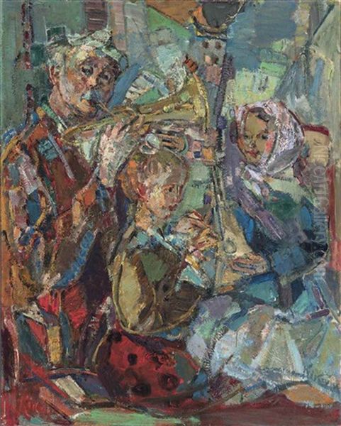 Boats On A Lake Oil Painting by Mathurin Janssaud