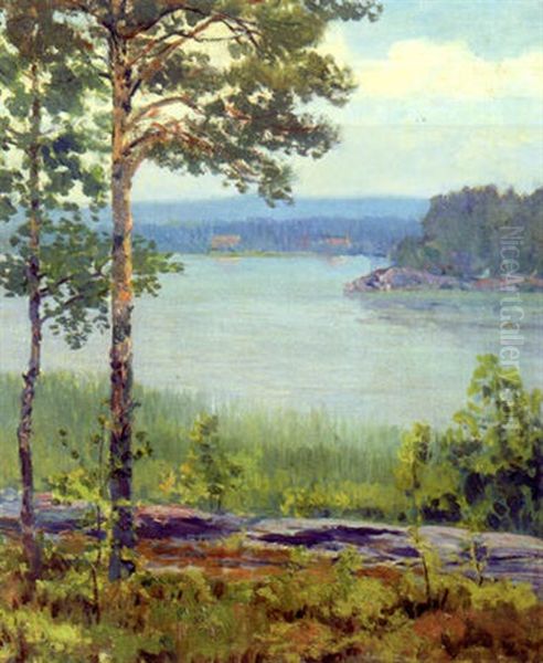 Lake Arrow Oil Painting by Alfred Jansson