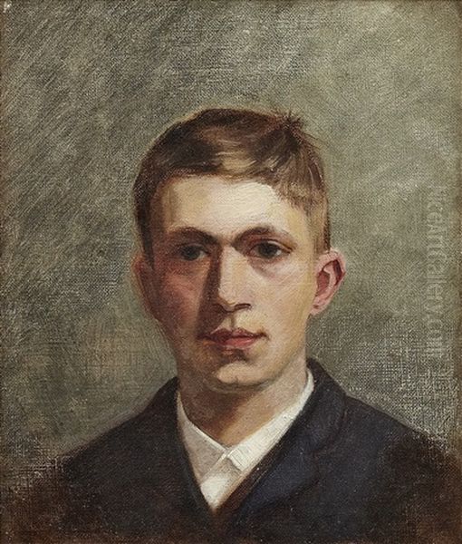 Portratt Av Konstnarens Bror Adrian Oil Painting by Eugene Jansson