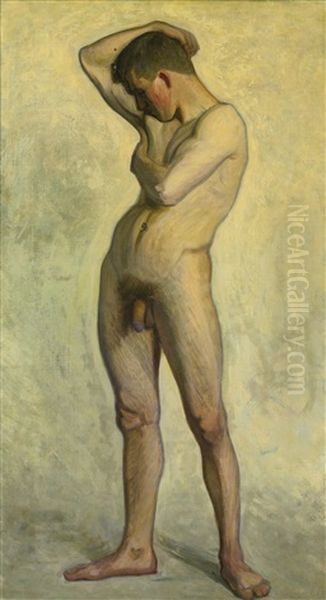 Nude Male Oil Painting by Eugene Jansson