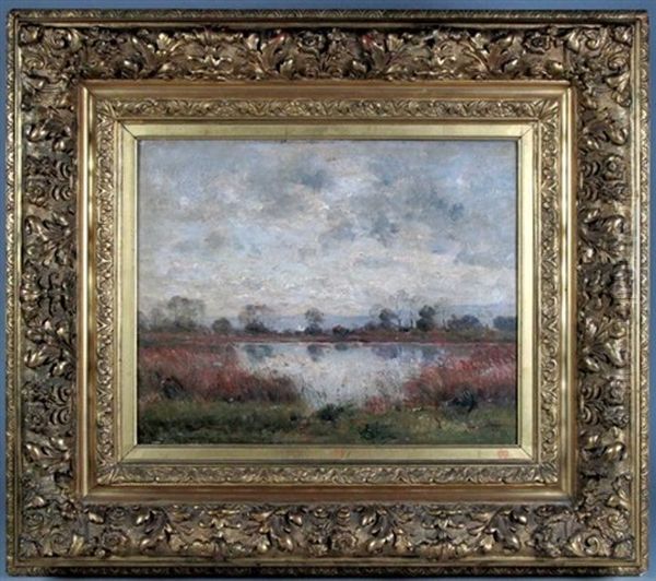 Paysage A L'etang Oil Painting by Louis-Aime Japy