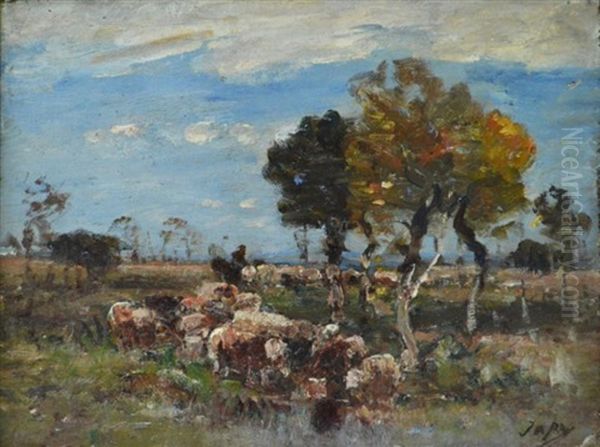 Paysage Oil Painting by Louis-Aime Japy