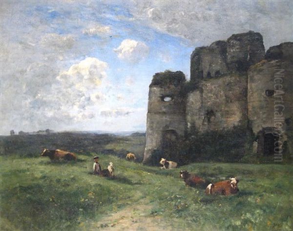 En La Campina Oil Painting by Louis-Aime Japy