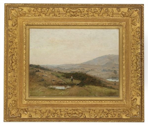 Walking In The Hills Oil Painting by Louis-Aime Japy