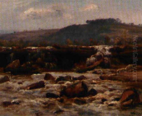 Torrent En Haute Loire Oil Painting by Louis-Aime Japy