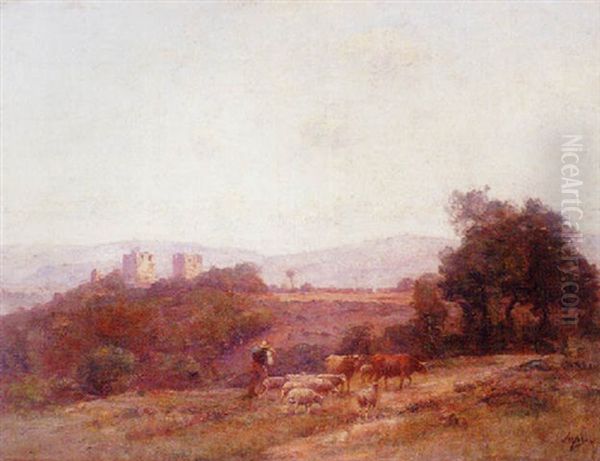 Retour A L'etable Oil Painting by Louis-Aime Japy