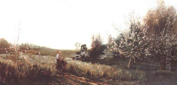 Le Retour Des Champs Oil Painting by Louis-Aime Japy