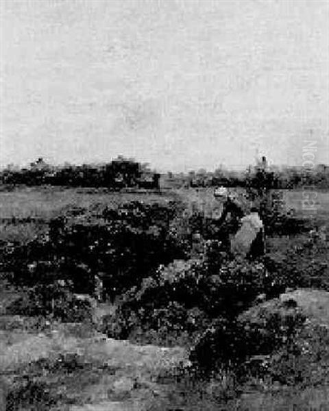 La Cueillette Des Fleurs Oil Painting by Louis-Aime Japy