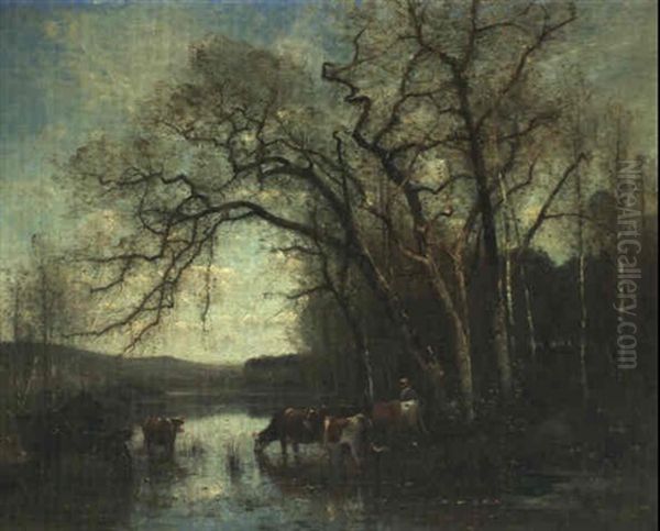 Fruhlingserwachen Oil Painting by Louis-Aime Japy