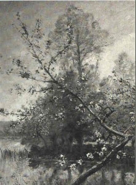 Spring Oil Painting by Louis-Aime Japy