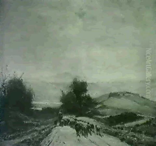 Homeward Bound Oil Painting by Louis-Aime Japy