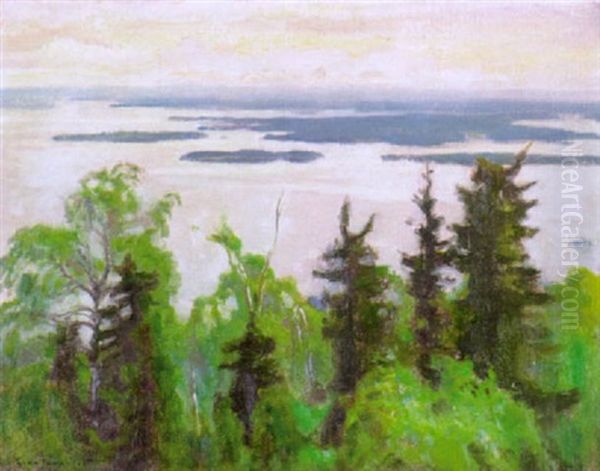 Nakyma Kolilta Oil Painting by Eero Jaernefelt