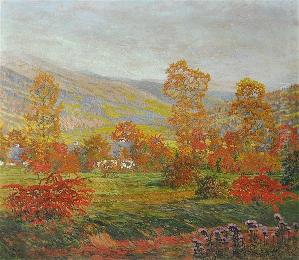 Podzim Na Valassku Oil Painting by Bohumir Jaronek
