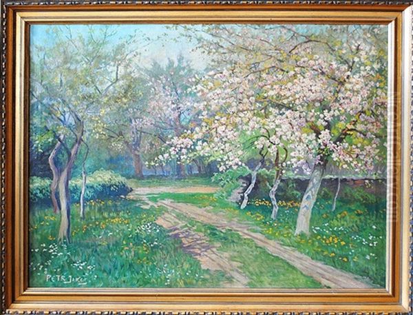 Spring Countryside Oil Painting by Petr Jaros