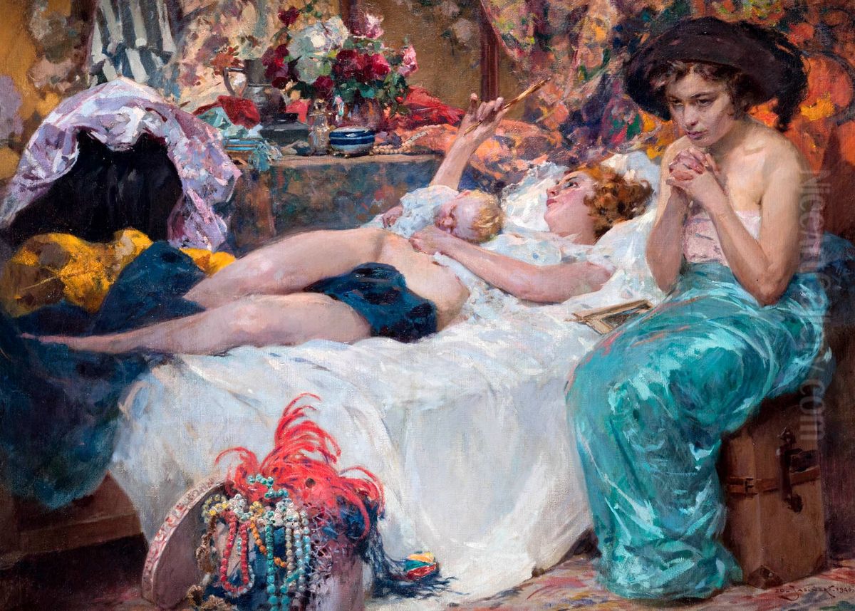 Kobiety Oil Painting by Zdzislaw Jasinski