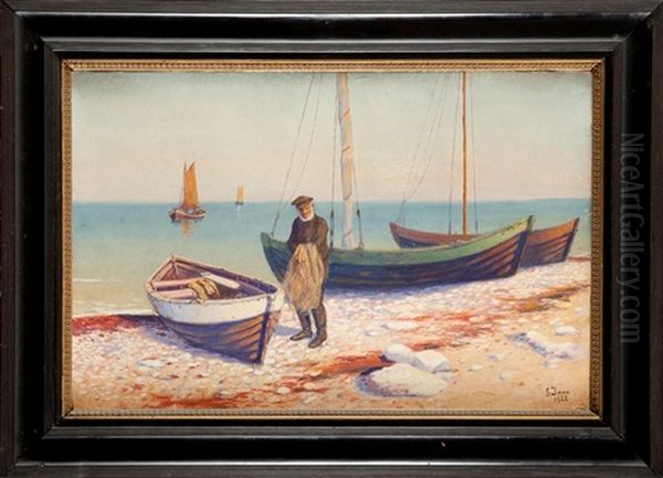 Stary Rybak Oil Painting by Soter Jaxa-Malachowski