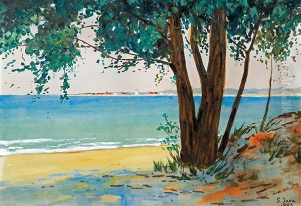 Sea View At Gdynia Oil Painting by Soter Jaxa-Malachowski