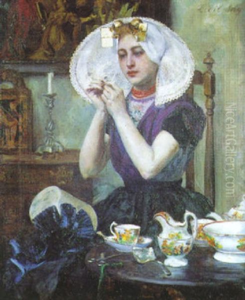 La Dentelliere Oil Painting by Cecil Jay