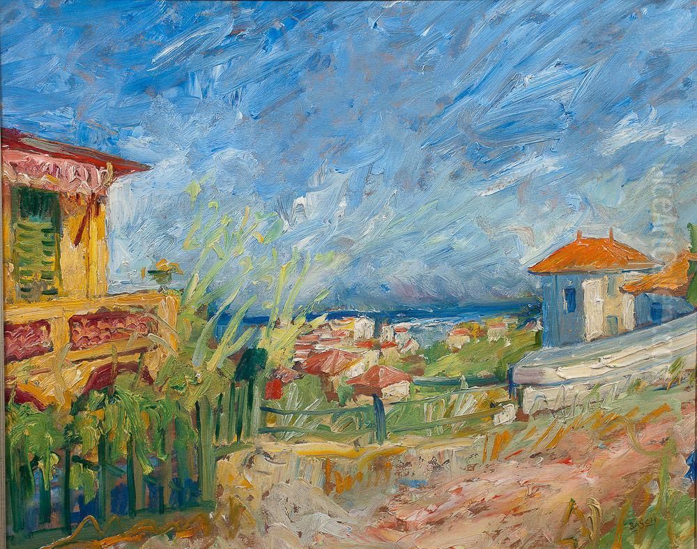 Mediterran Taj (cros De Cagnes Latkepe) Oil Painting by Andor Basch