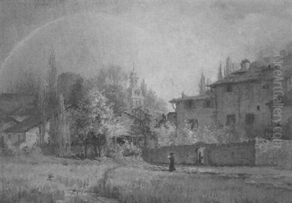 Arc En Ciel Au Printemps Oil Painting by Edouard Jeanmaire