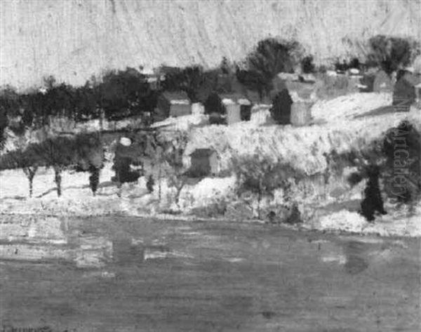 A Village By The Water Oil Painting by Charles William Jefferys