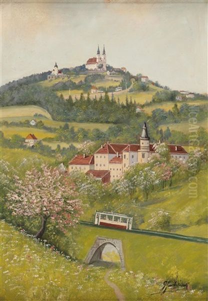 Blick Auf Den Postlingberg Oil Painting by Gottlieb Jelinek