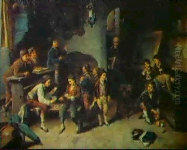 Das Klassenzimmer Oil Painting by Rudolph Jelinek