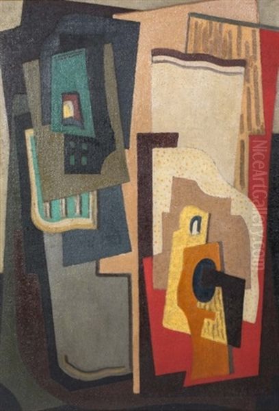 Composition, Two Elements Oil Painting by Mainie Harriet Jellett