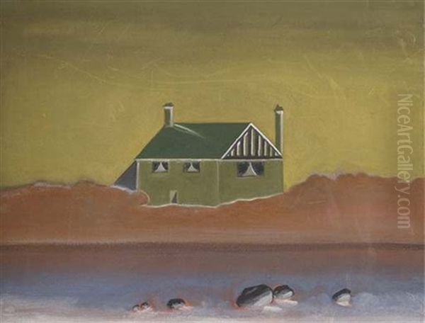 Concealed House By The Water Oil Painting by Humphrey Jennings