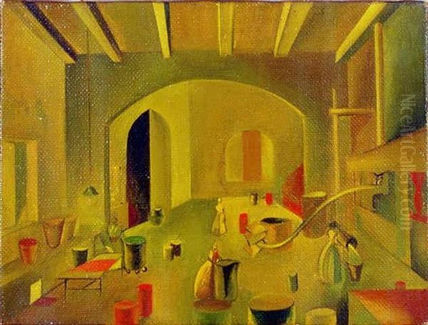 L'usine A Parfums (grasse) Oil Painting by Humphrey Jennings