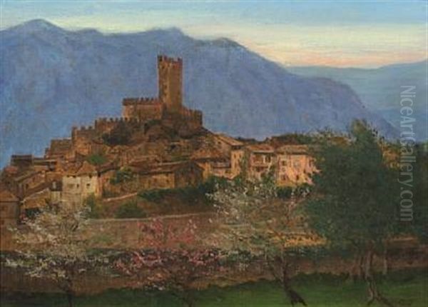 Ved Malcesini, Garadsoen Oil Painting by Gabriel Jensen