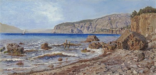 Sorrento Coast Oil Painting by Harald Jerichau