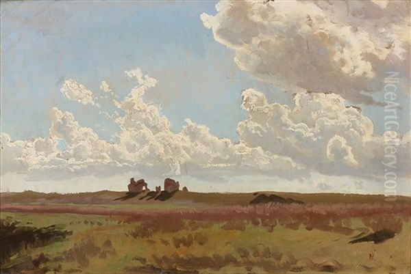 View From The Roman Campagna Oil Painting by Harald Jerichau