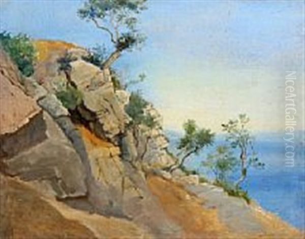 View From Capri Oil Painting by Harald Jerichau