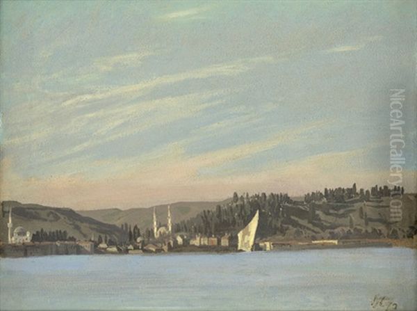 Ansicht Eines Ortes Am Bosporus Bei Istanbul Oil Painting by Harald Jerichau