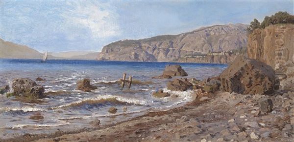 An Der Kuste Von Sorrent Oil Painting by Harald Jerichau