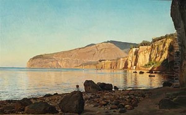 Terracinas Kyst Efter En Storm Oil Painting by Harald Jerichau