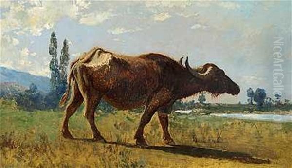 Indisk Boffelko Oil Painting by Harald Jerichau