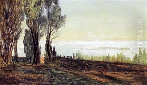 Udsigt Mod Istanbul Oil Painting by Harald Jerichau