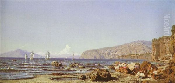 The Bay Of Capri Oil Painting by Harald Jerichau